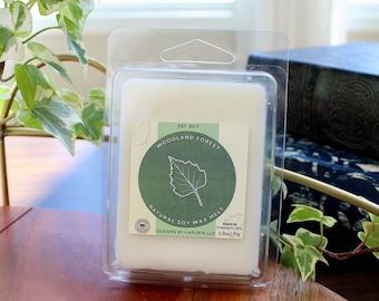 Woodland Forest Soy Wax Melt: Lemongrass Kiwi Scent, 2.5oz