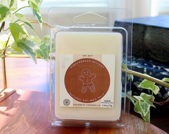 Gingerbread Delight Soy Wax Melt: Hand Poured, Phthalate Free (2.5oz)