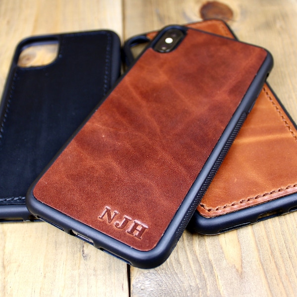 Leather iphone Case | Free Personalization | Leather Accessory for Men or Women | iphone 7, 8, X, XS, XR, 11, SE, 12, 13, 14, 15