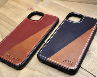 Étui pour iphone en cuir fabriqué à la main : personnalisation gratuite, fabrication américaine