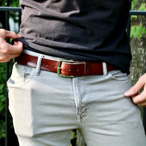 Leather Belt | Handcrafted | Men or Women Leather Belt | Free Personalization | Personalized Leather Gift | Leather Accessory