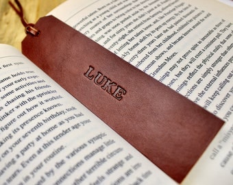 Leather Bookmark Free Personalization | Bookmark for Women | Bookmark Men | 3rd Anniversary Gift | Bookmark with Tassel | Leather Accessory