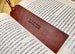 Leather Bookmark | Free Personalization | Bookmark for Women | Bookmark for Men | 3rd Anniversary Gift | Book Lover Gift | Leather Accessory 