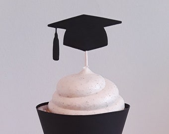 Graduation Cap Cupcake Toppers-Graduation Cupcake Toppers-Graduation Food Picks