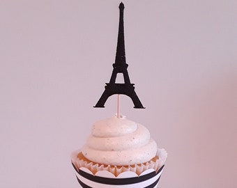 Décorations de cupcakes Tour Eiffel