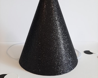 Glitter Party Hats*Party Hats*Cone Party Hats-6CT