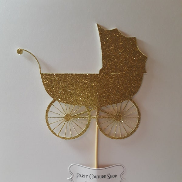 Baby Carriage Cake Topper*Baby Shower Cake Topper