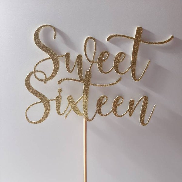 Sweet Sixteen Cake Topper-Sweet 16 Cake Topper