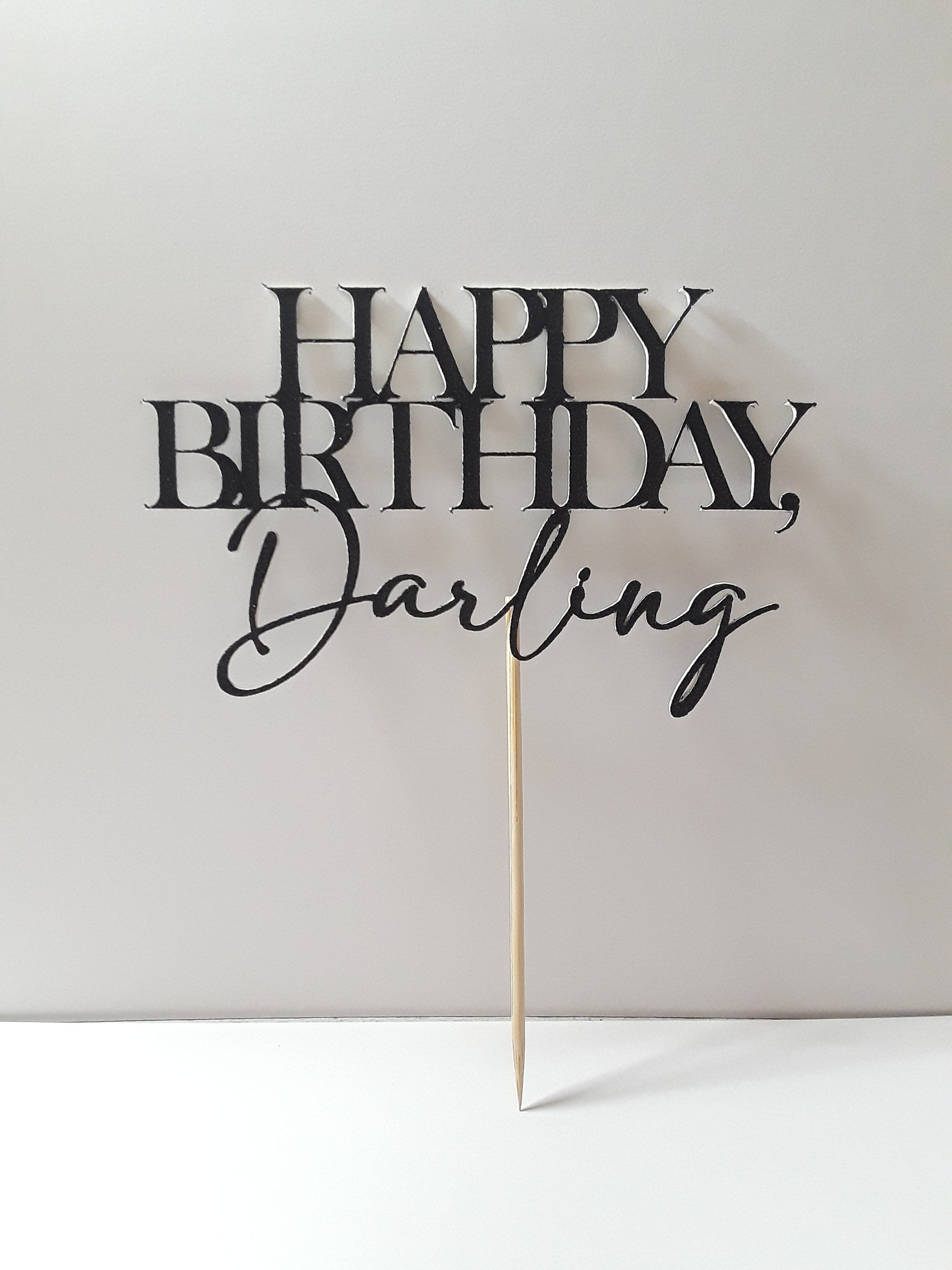 Happy Birthday, Darling Cake Topper 