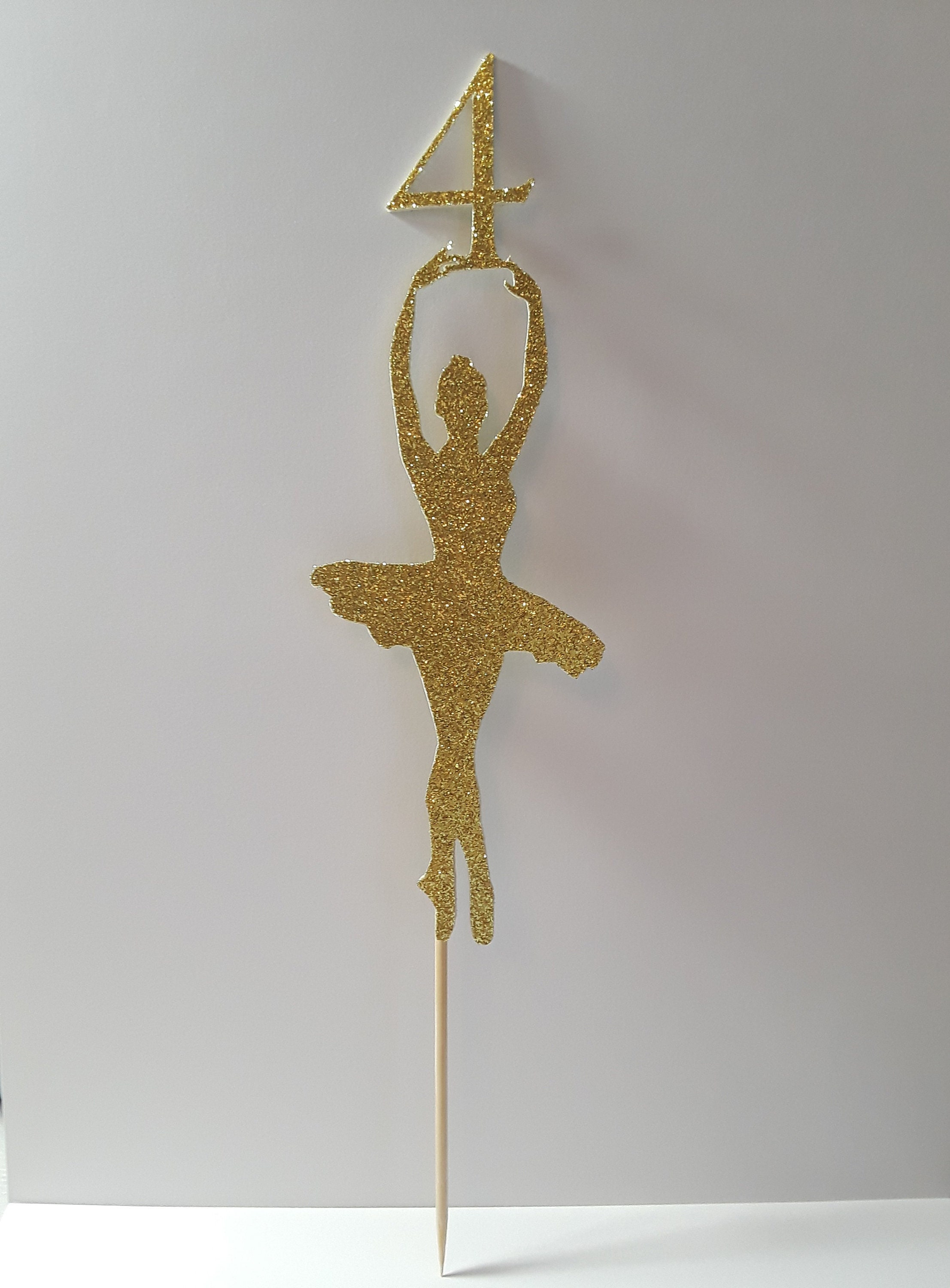 Ballerina cake topper, Ballerina birthday decoration, Gold cake topper – JO  SEASONS CRAFTS