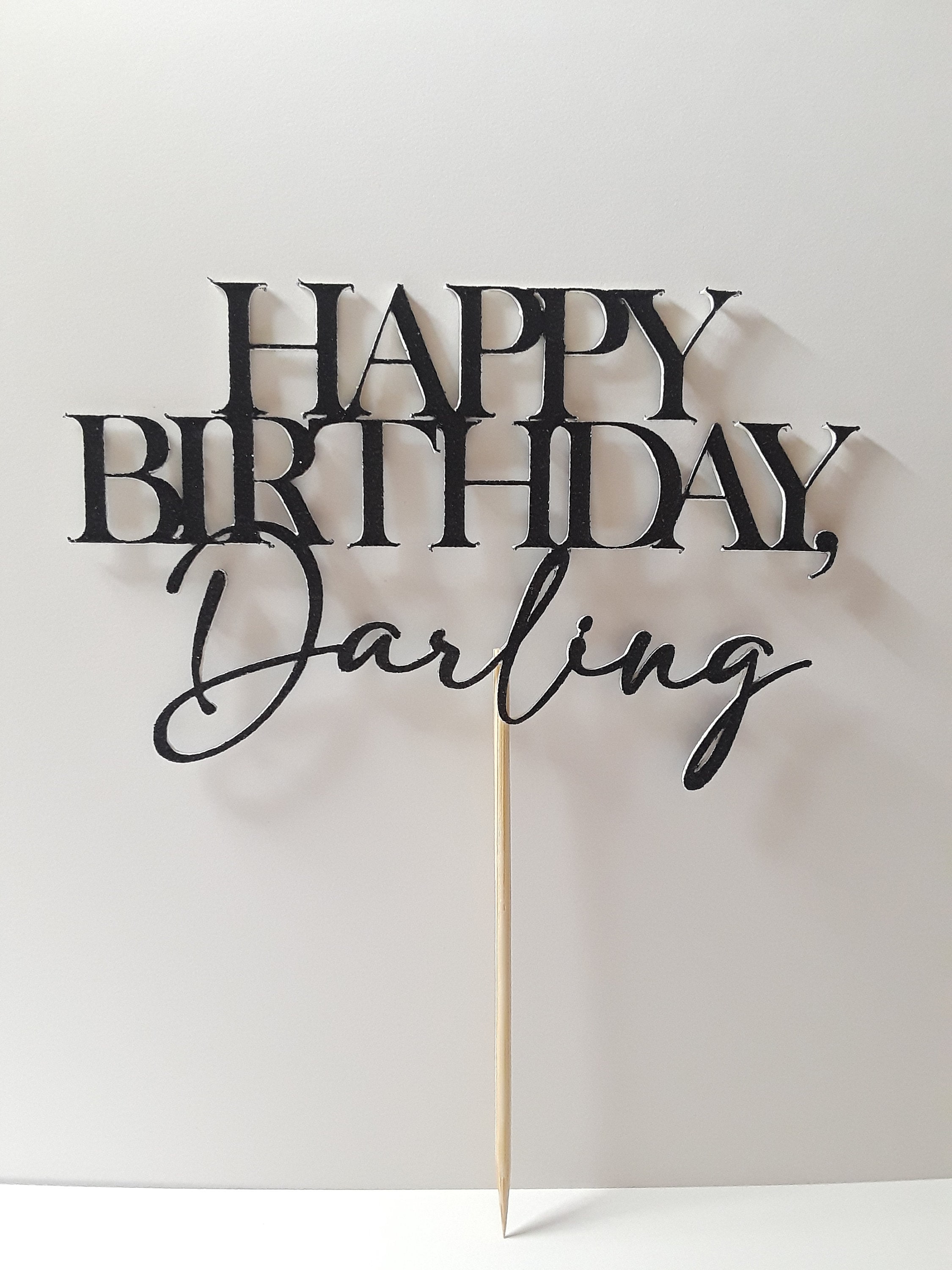 Happy Birthday Darling Cake Topper - Etsy