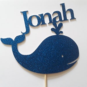 Whale Cake Topper*Nautical Cake Topper*Personalized Cake Topper