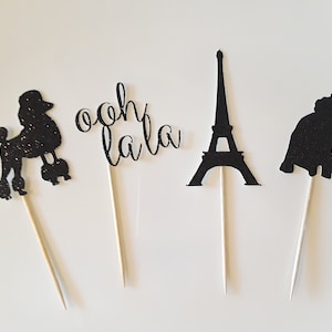French Poodle Cupcake Toppers