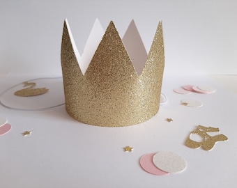 Mini Crown Party Hats*Glitter Mini Crown Party Hats*Crown Party Hats*Party Hats-4CT