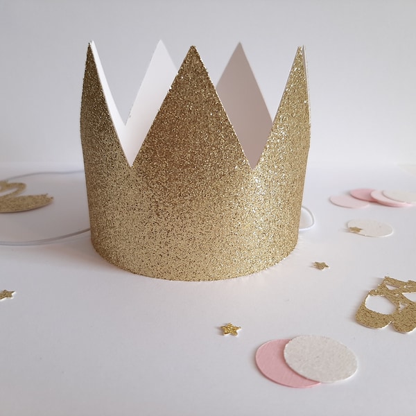 Mini Crown Party Hats*Glitter Mini Crown Party Hats*Crown Party Hats*Party Hats-4CT