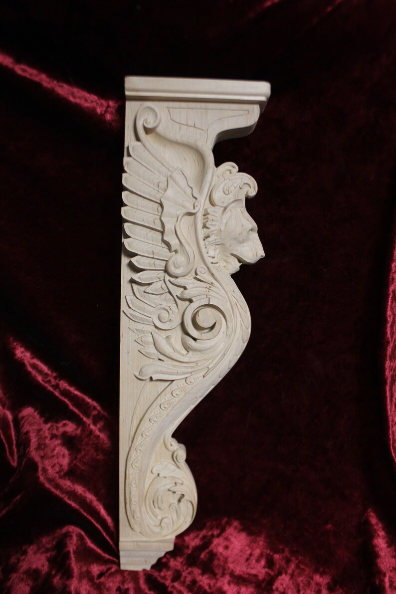 Großer HolzKorbel Löwe Corbel Gryphone Corbel Kamin | Etsy