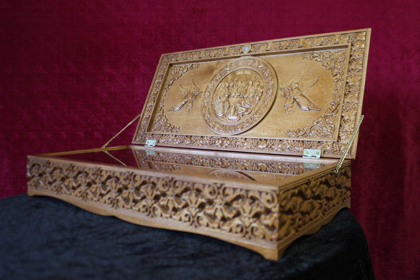 Reliquary box Carved Wooden decorative box . Great religious Etsy