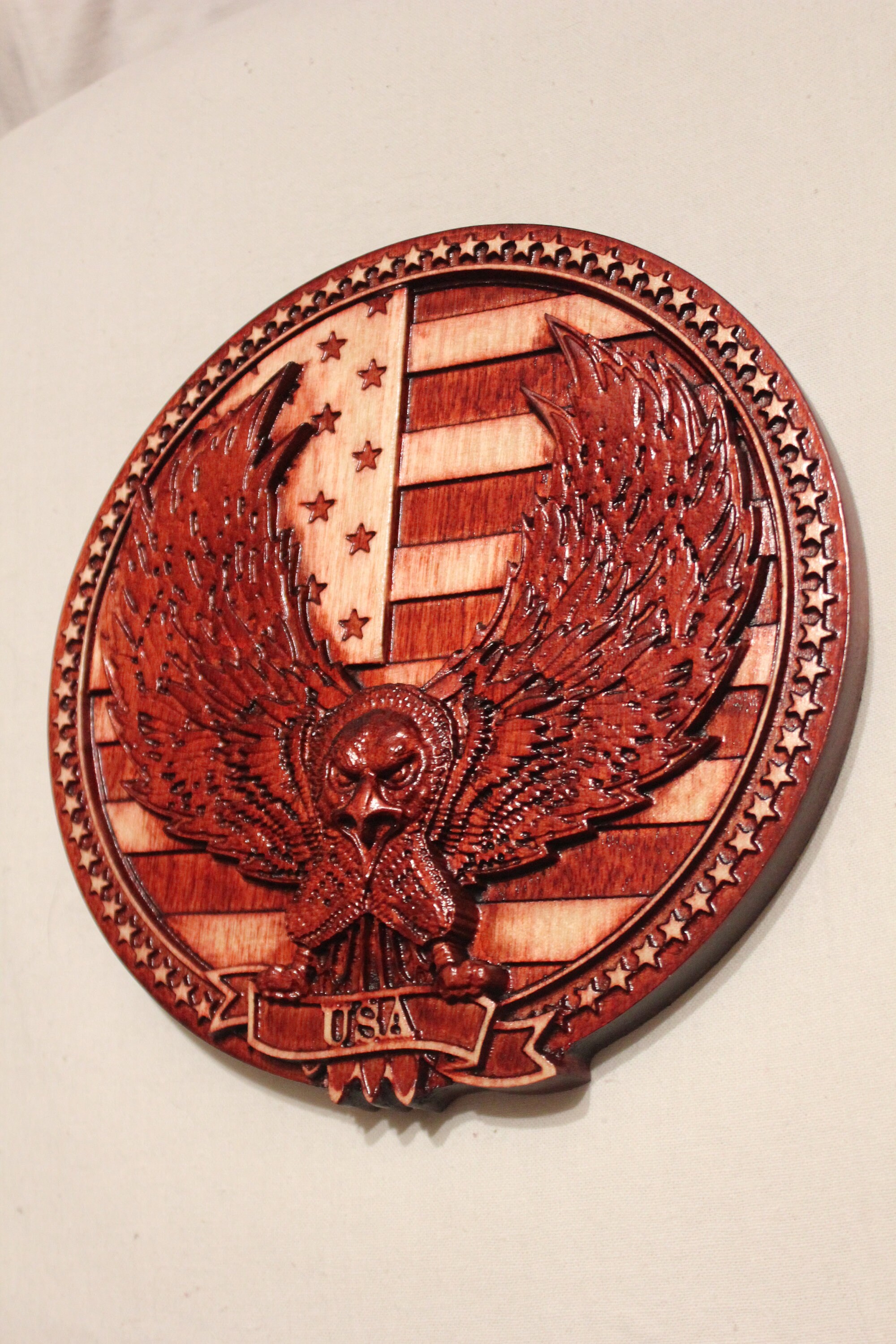 American Eagle Wood Art Wooden American Bald Wall decor Etsy