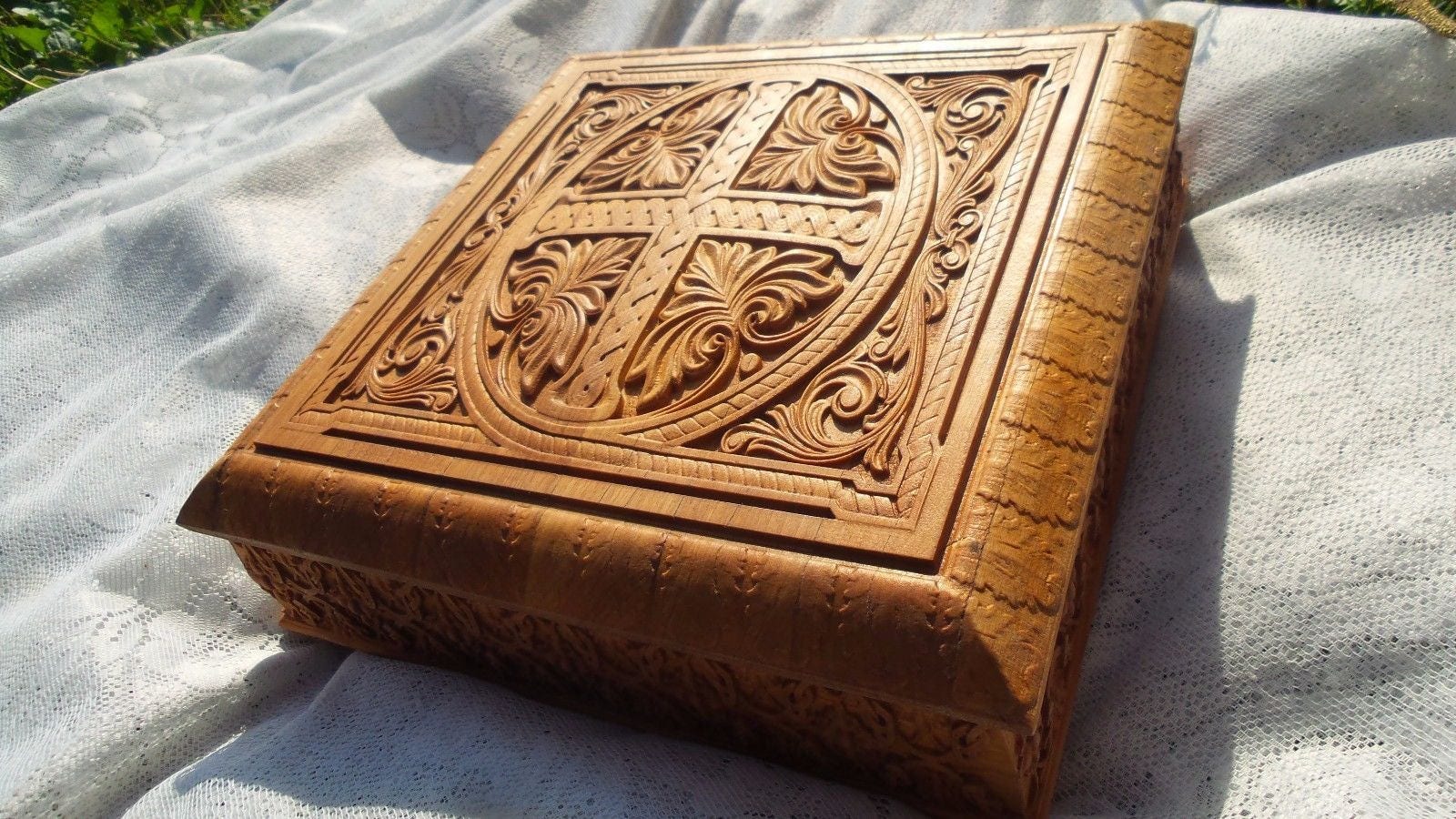 Reliquary box Carved Wooden decorative box . Great religious Etsy
