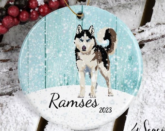 Siberian Husky Ornament*Husky Gift*Dog Ornament*Custom Dog Ornament*Husky Gifts*Custom Pet Ornament*Husky Mom*Pet Loss Ornament
