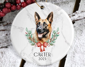 Belgian Malinois Ornament*Belgian Malinois Gift*Dog Ornament*Pet Ornament*Custom Pet Ornament*Pet Gift*Pet Ornaments*Memorial Ornament