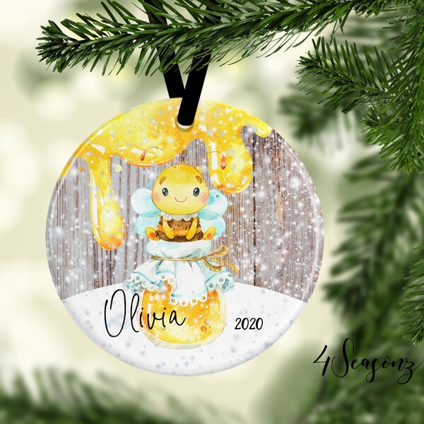 Winter Honey Bee Ornament*Bumble Bee Ornament*Bee Lover Gift*Bee Decor*Bumble Bee Gift*Bee Hive*Bee Gifts*Baby Shower Gifts*Insect Ornament