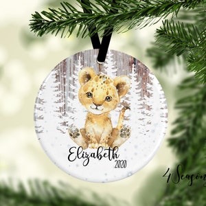 Personalized Lion Ornament*Lion Ornament*Ornaments*Custom Ornament*Christmas Ornaments*New Baby Gift