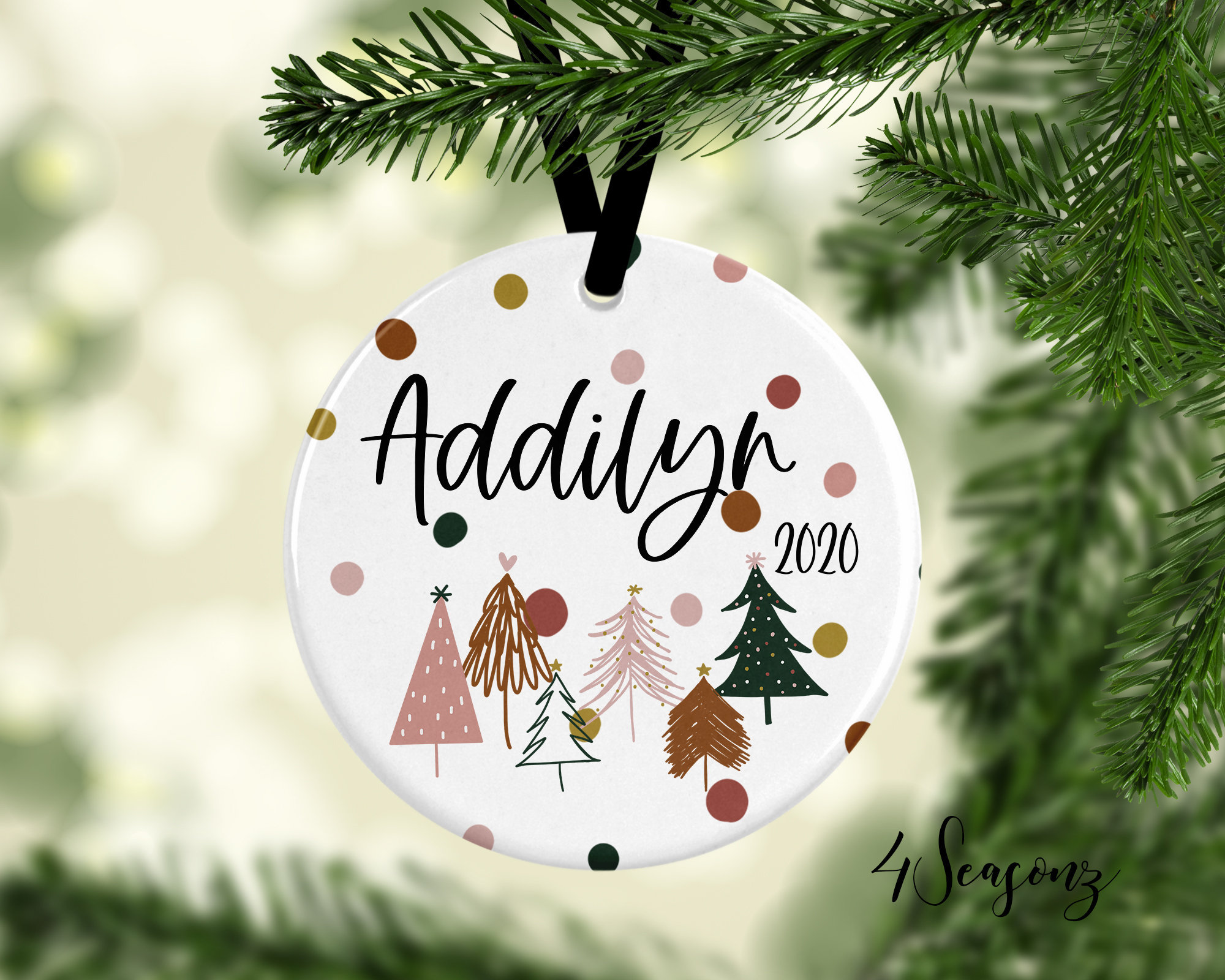 Personalized Christmas Tree Ornamentcustom Ornament Etsy