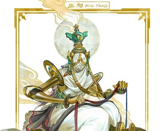 Alchemist Witch, Original Character Gold Plated Print
