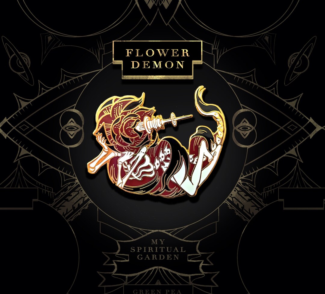 Rose Demon Hard Enamel Pin - Etsy