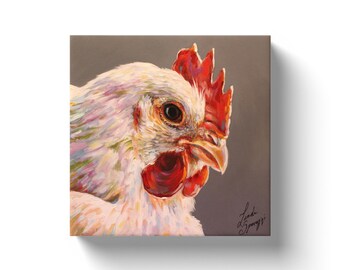 Gertrude The Hen Canvas Wraps