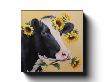 Mabel The Cow Canvas Wraps