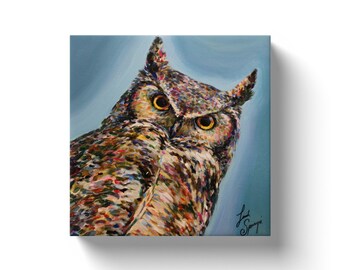 Hoover The Owl Canvas Wraps