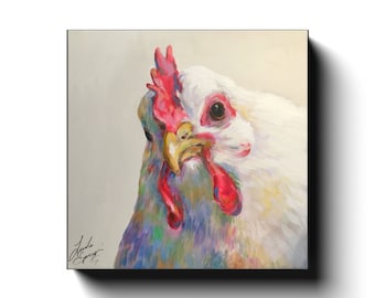 Agnes The Chicken Canvas Wraps