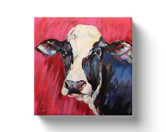 Colorful Cow Canvas Wraps