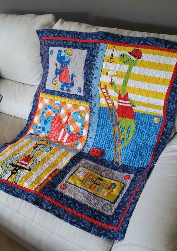 dinosaur cot quilt