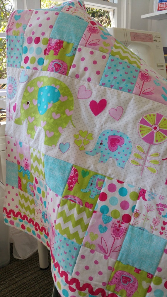 elephant cot quilt