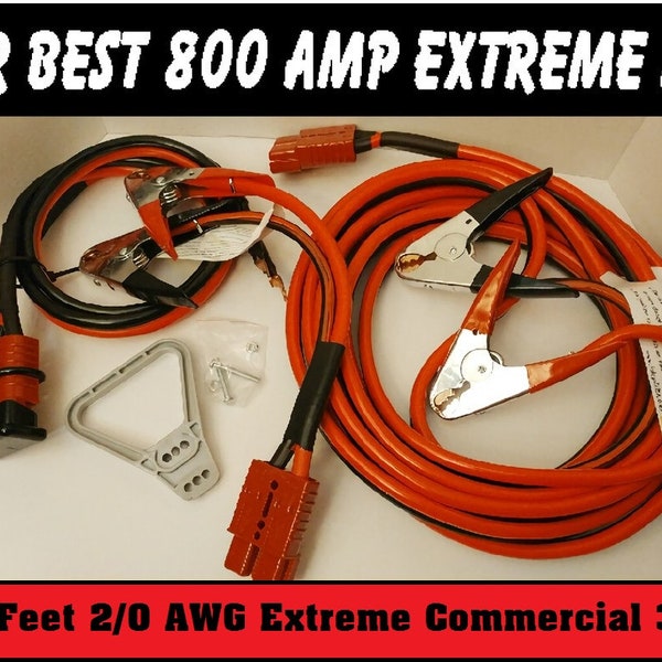 3pc 32ft Jump Set 800 Amp JUMPER/BOOSTER SET Tow-Truck, Service Truck 2AWG