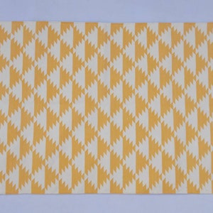 Multiple Sizes Cotton Yellow And White Traditional Design Handmade Cotton Rug Dhurrie- Hand Woven Rug