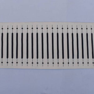 White and Black Modern Striped Cotton Flat weave Hand woven rug- Reversible Kilim Rug