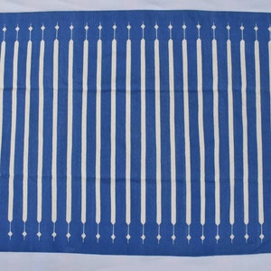 Multi Size Royal Blue and  White Stripes Handmade Modern Stripes Rug - Beautiful Flat weave Blue Kilim