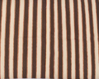 Multi Cotton Brown and White Stripes Handmade Modern Design Rug - Beautiful Flat weave Brown Kilim