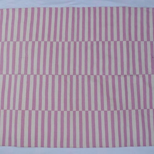 Light Pink & White Cotton Handmade Modern stripes Rug- Flat weave and Hand woven Kilim Rug
