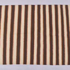 2x3 Small Size Brown Cotton Rug, Dark Red Border Hand Woven 60*90 CM Rug.
