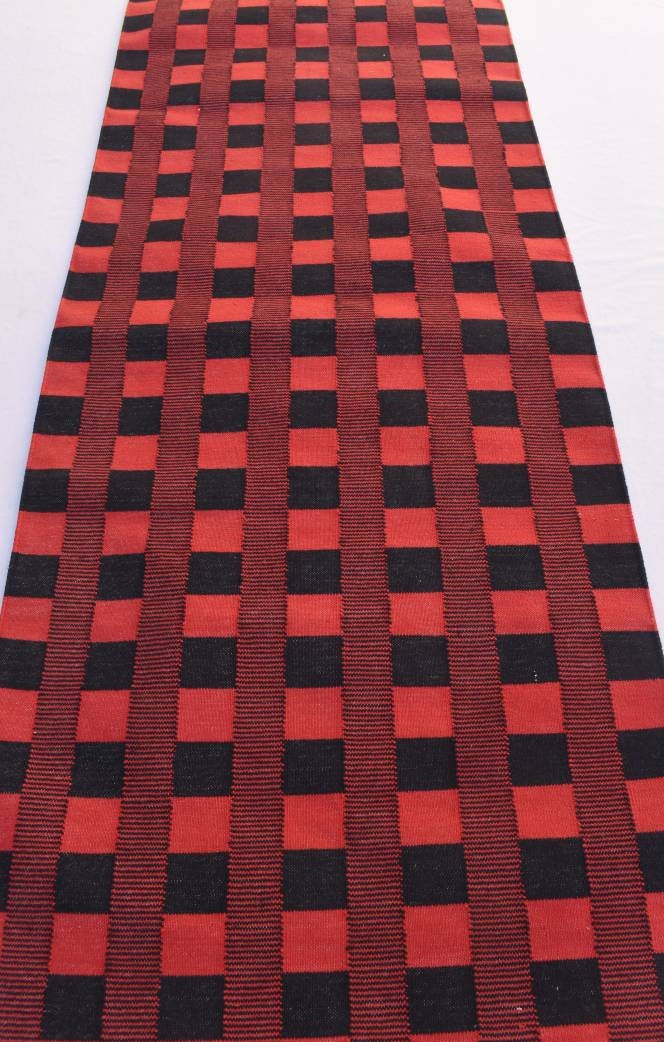 Modern Red Runner Rug Black and Red Modern Cotton Runner Rug - Hand Woven Runner Rug Kilim - Etsy