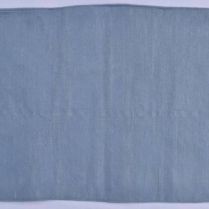 Mehr größen Baumwolle uni Hell himmelblau Farbe Handgewebter Kelim Teppich -Wendbar flach weben HimmelblauEr Kelim