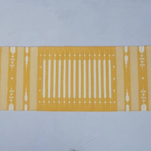 Multiple Sizes Yellow Stripes Rug Runner- Hand woven Runner