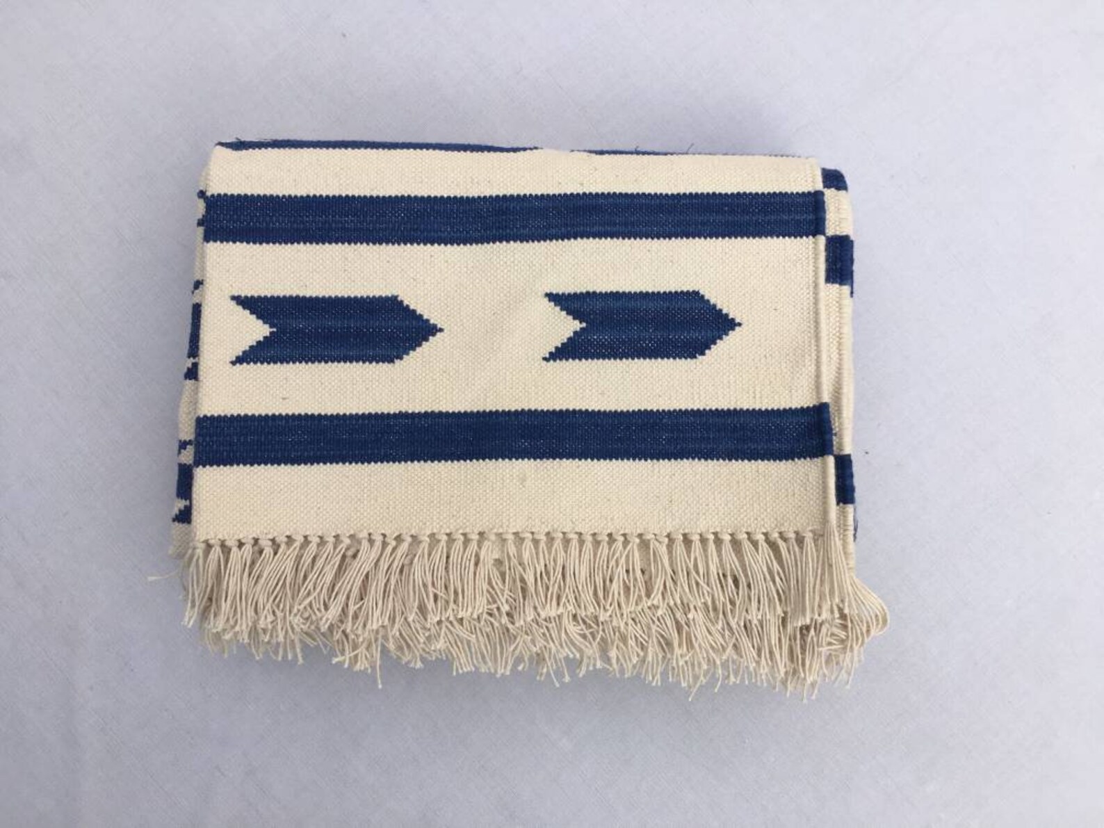 Multiple Sizes Royal Blue and White Striped Rug Runner Tie Etsy