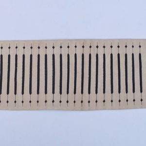 Beige and Black Modern Striped Cotton Flat weave Hand woven rug- Reversible Kilim Rug