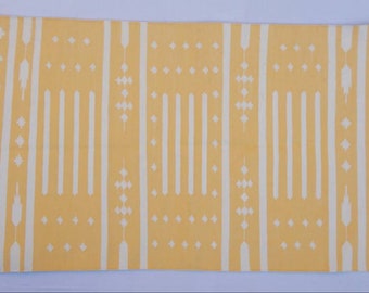 Multiple Sizes Yellow And White Stripes Handmade Cotton Rug Dhurrie-  Woven Yellow Colour Rug